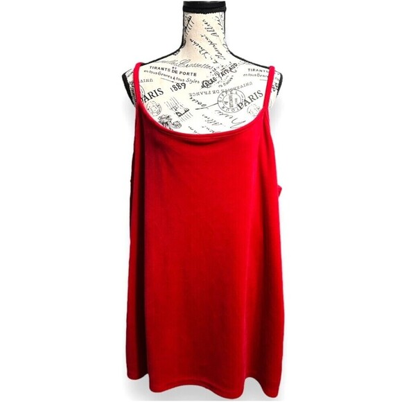 Torrid 4X Sleep Red Velvet Camisole Tank Top Soft Lounge Pajama Sleepwear Cozy - Picture 4 of 11